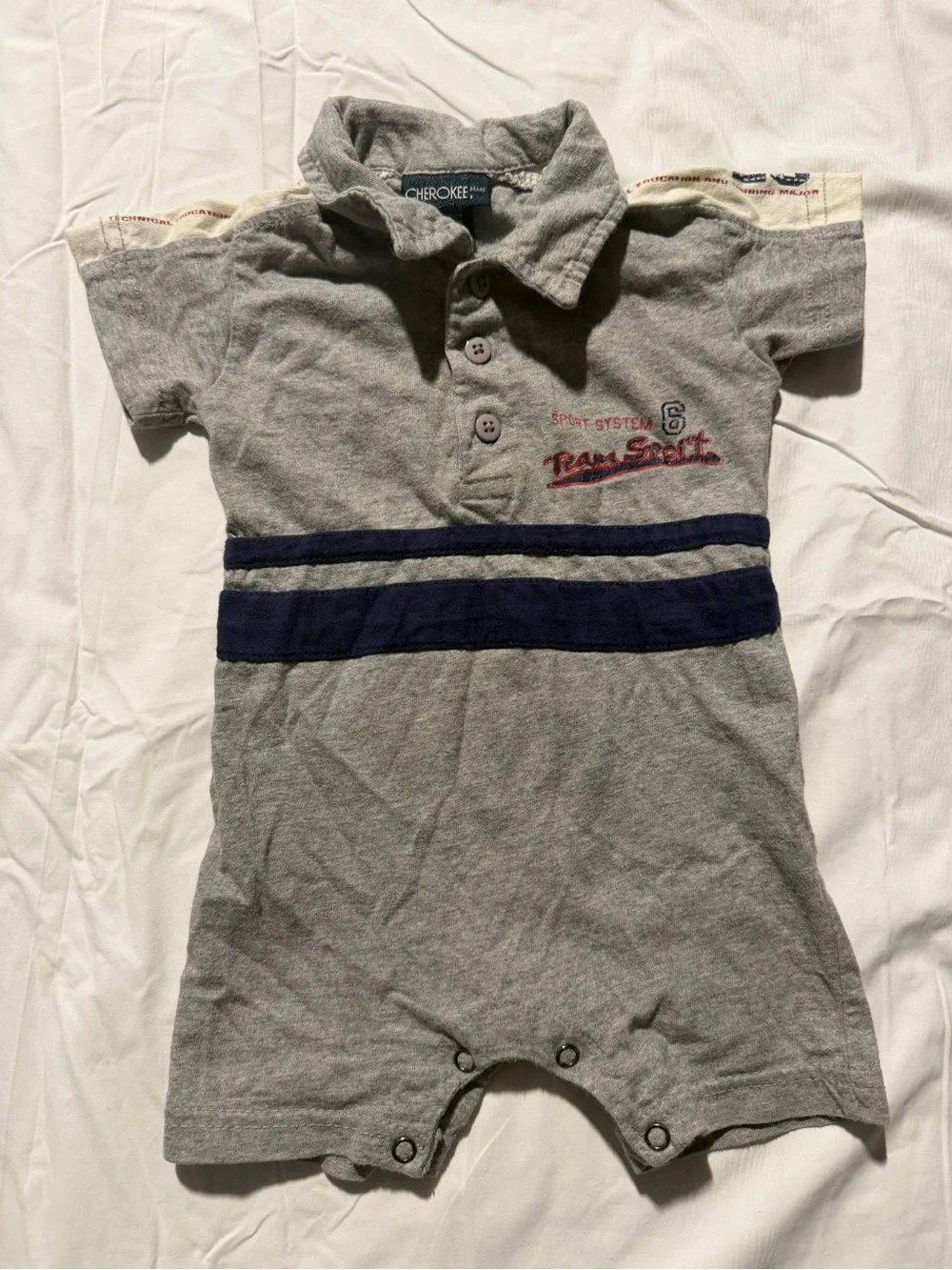 Baby Boy Romper Bundle | Ralph Lauren Plaid Romper 6M + Cherokee Polo Romper 9M